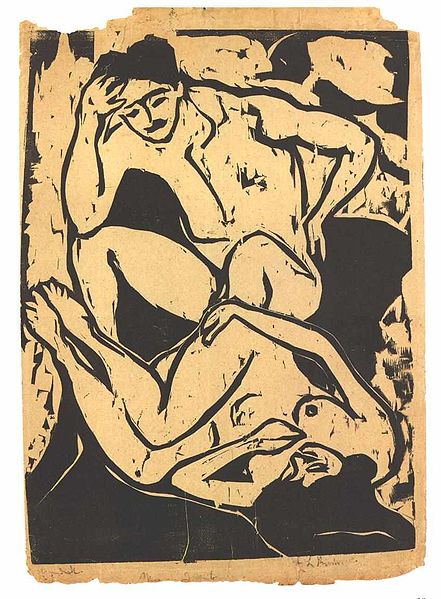 Ernst Ludwig Kirchner Nacked couple on a couch